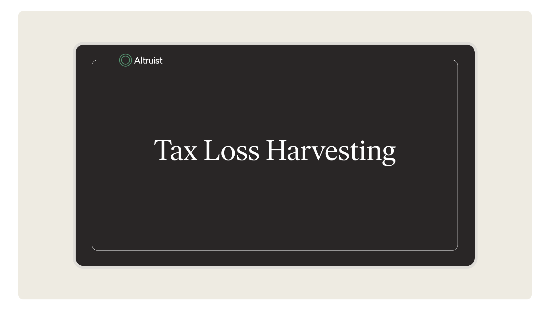 Tax Loss Harvesting Thumb